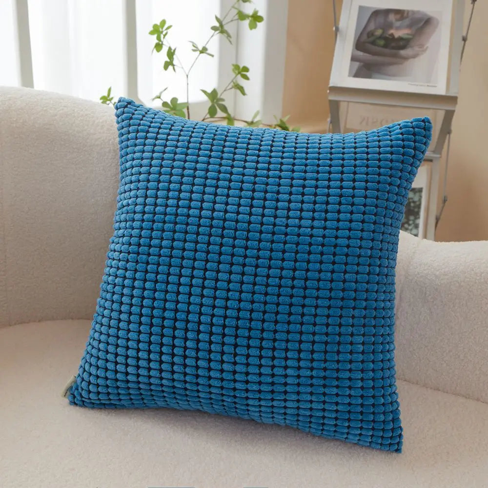 18x18 Inch Throw Pillow with Polyester Insert, Solid Square Design
