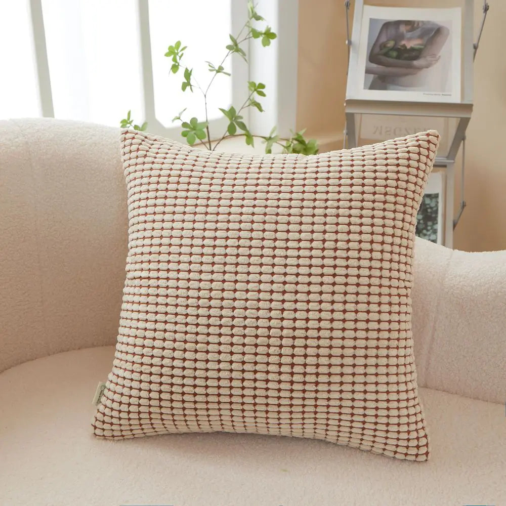 18x18 Inch Throw Pillow with Polyester Insert, Solid Square Design