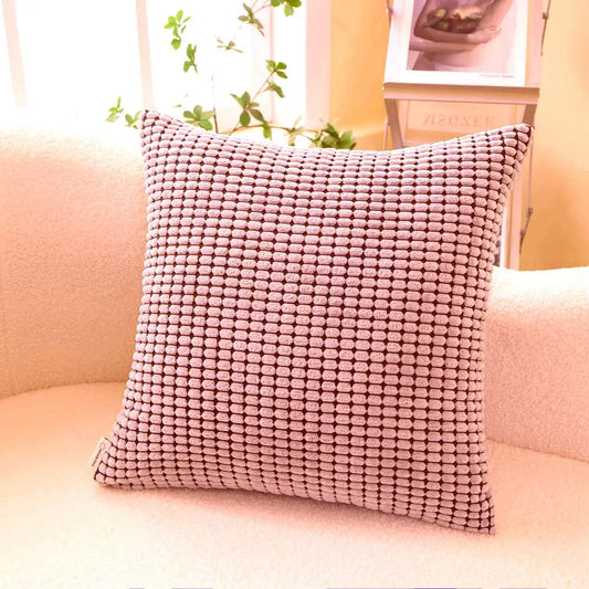 18x18 Inch Throw Pillow with Polyester Insert, Solid Square Design