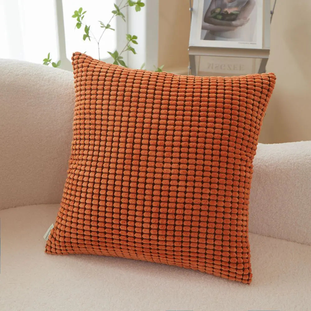 18x18 Inch Throw Pillow with Polyester Insert, Solid Square Design