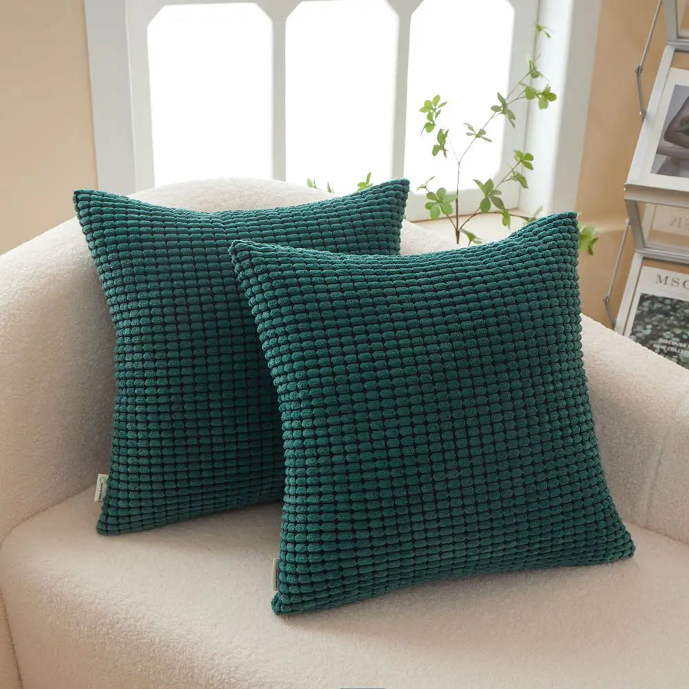 18x18 Inch Throw Pillow with Polyester Insert, Solid Square Design