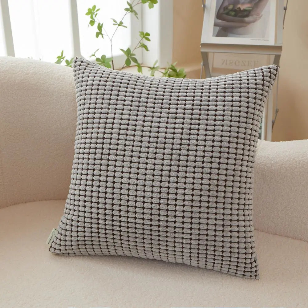 18x18 Inch Throw Pillow with Polyester Insert, Solid Square Design