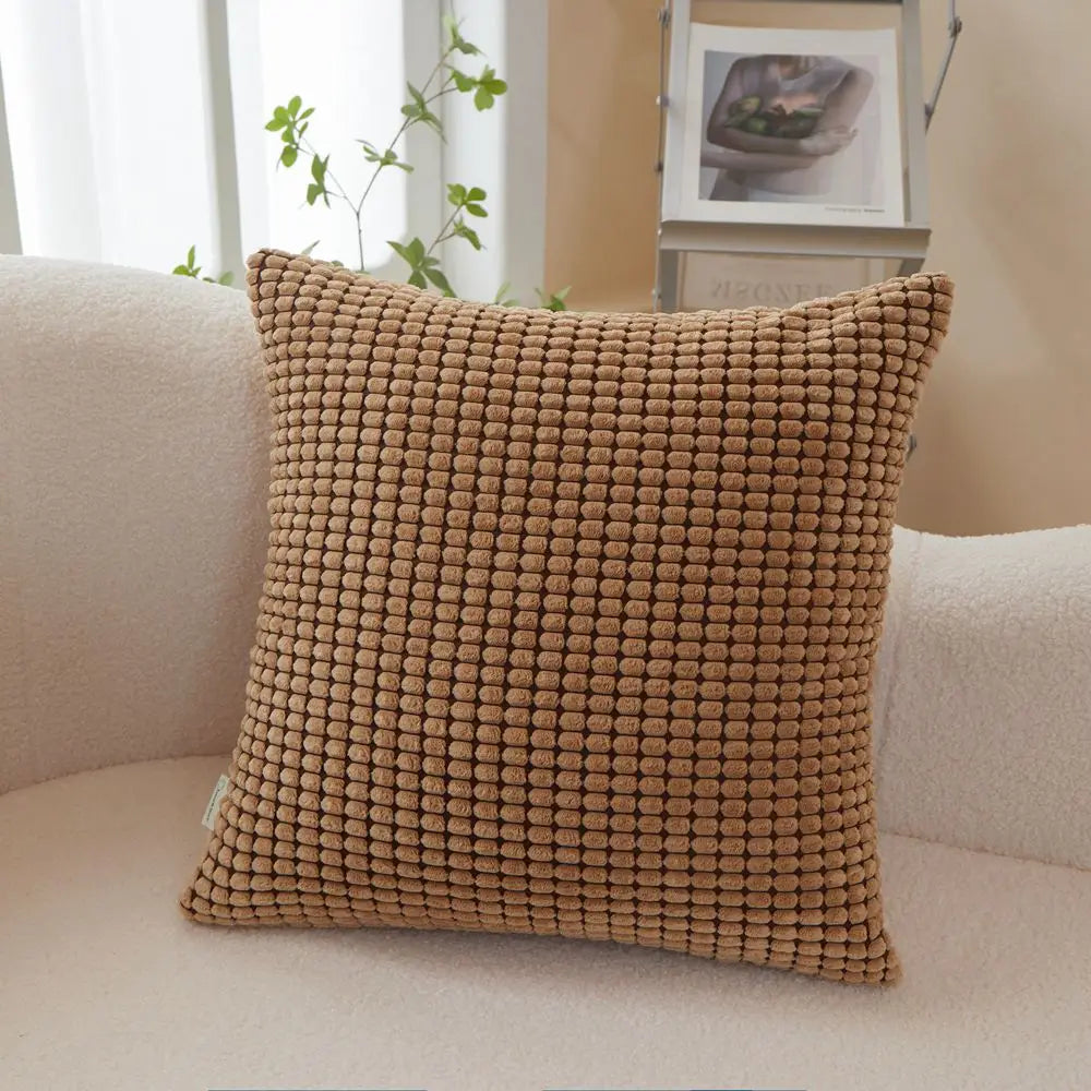 18x18 Inch Throw Pillow with Polyester Insert, Solid Square Design