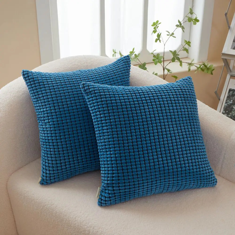 18x18 Inch Throw Pillow with Polyester Insert, Solid Square Design