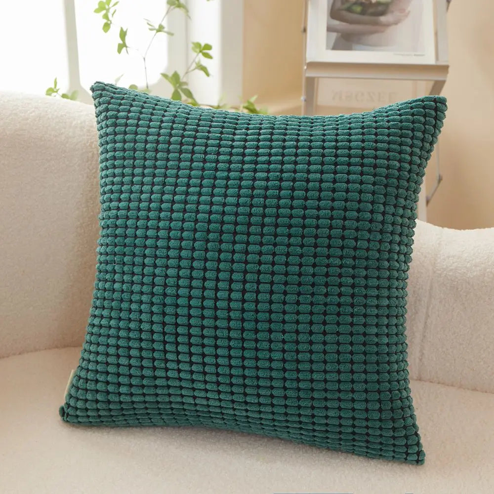 18x18 Inch Throw Pillow with Polyester Insert, Solid Square Design