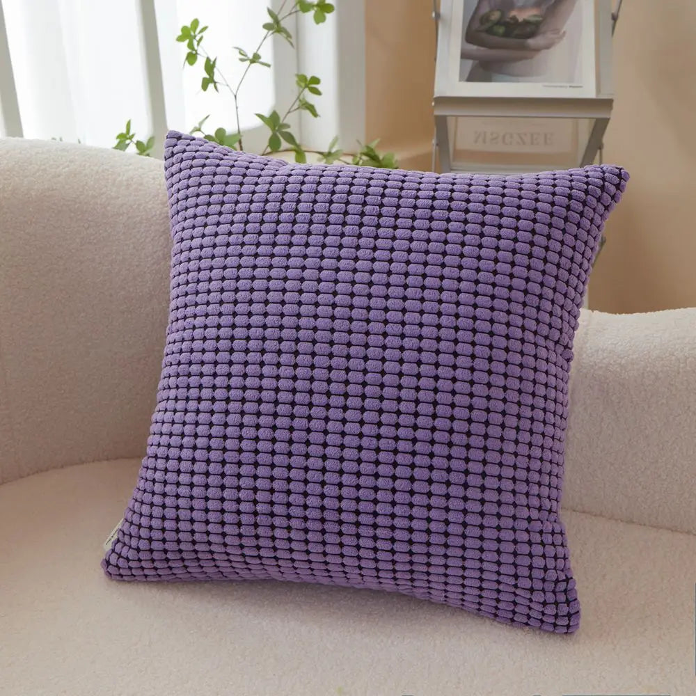 18x18 Inch Throw Pillow with Polyester Insert, Solid Square Design