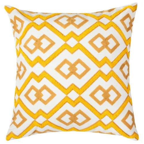 Hypoallergenic Embroidered Throw Pillow with Polyester Insert
