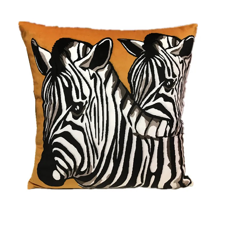 Velvet Decorative Throw Pillow Cover, Square, Removable Washable