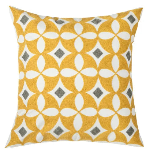 Hypoallergenic Embroidered Throw Pillow with Polyester Insert