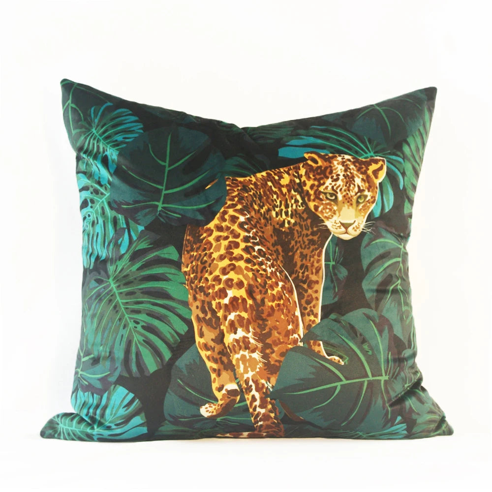 Velvet Decorative Throw Pillow Cover, Square, Removable Washable