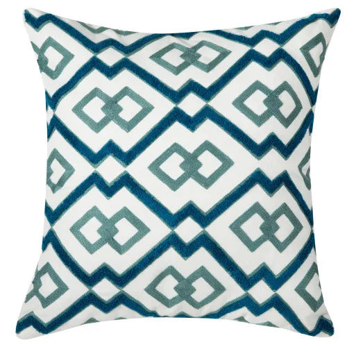 Hypoallergenic Embroidered Throw Pillow with Polyester Insert
