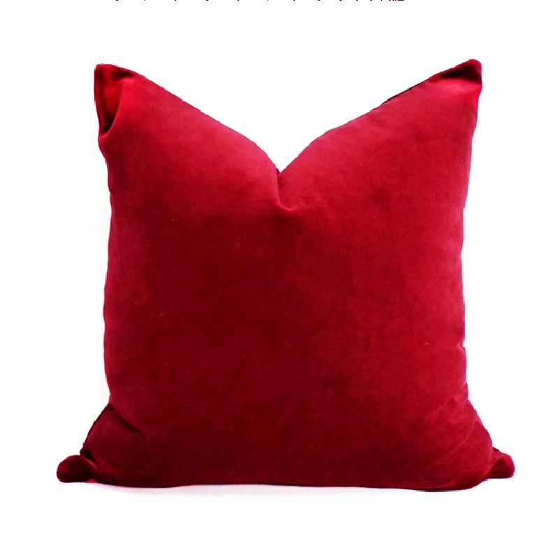 Velvet Decorative Throw Pillow Cover, Square, Removable Washable