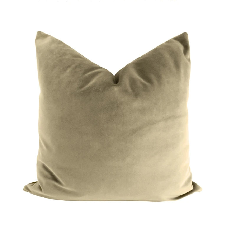 Velvet Decorative Throw Pillow Cover, Square, Removable Washable