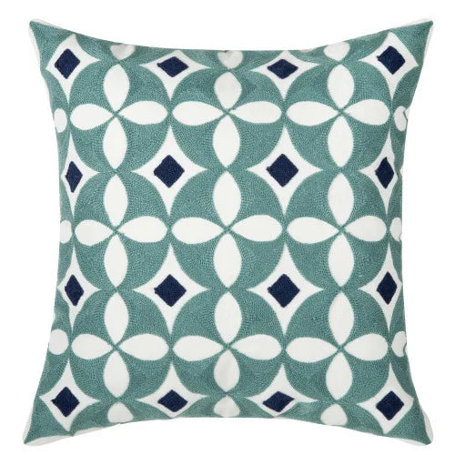 Hypoallergenic Embroidered Throw Pillow with Polyester Insert