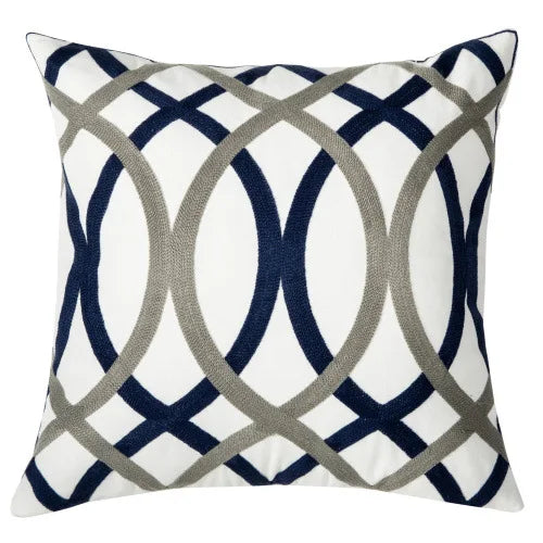 Hypoallergenic Embroidered Throw Pillow with Polyester Insert