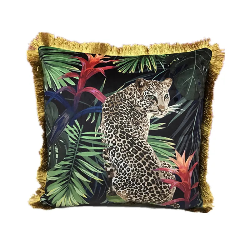 Velvet Decorative Throw Pillow Cover, Square, Removable Washable