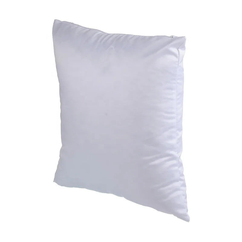 White Polyester Pillow Cover, Square, Hidden Zipper