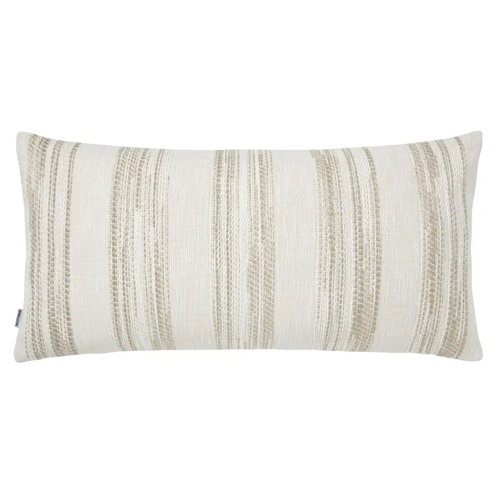 Striped Decorative Throw Pillow Cover, Woven Cotton Blend, Hidden Zipper