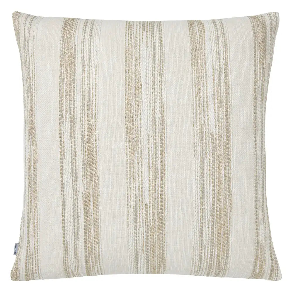 Striped Decorative Throw Pillow Cover, Woven Cotton Blend, Hidden Zipper