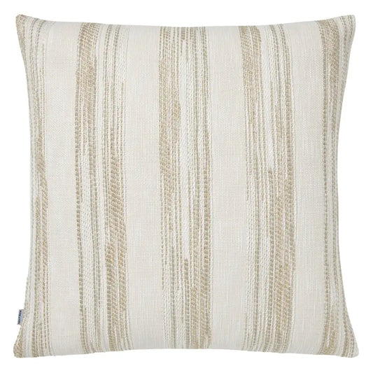 Striped Decorative Throw Pillow Cover, Woven Cotton Blend, Hidden Zipper
